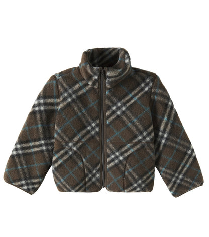 Burberry Check wool-blend fleece jacket
