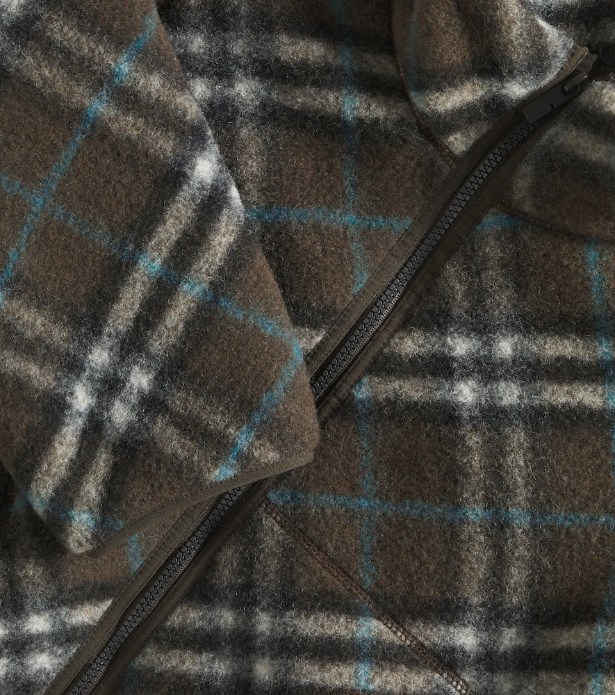 Burberry Check wool-blend fleece jacket