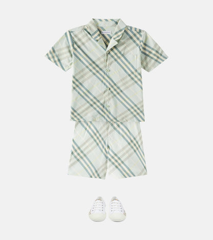 Burberry Check cotton polo shirt