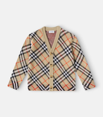 Burberry Check wool cardigan