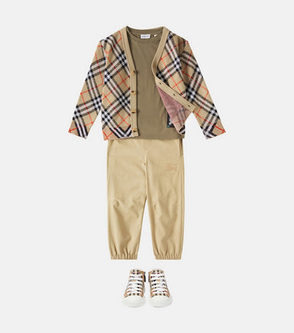 Burberry Check wool cardigan