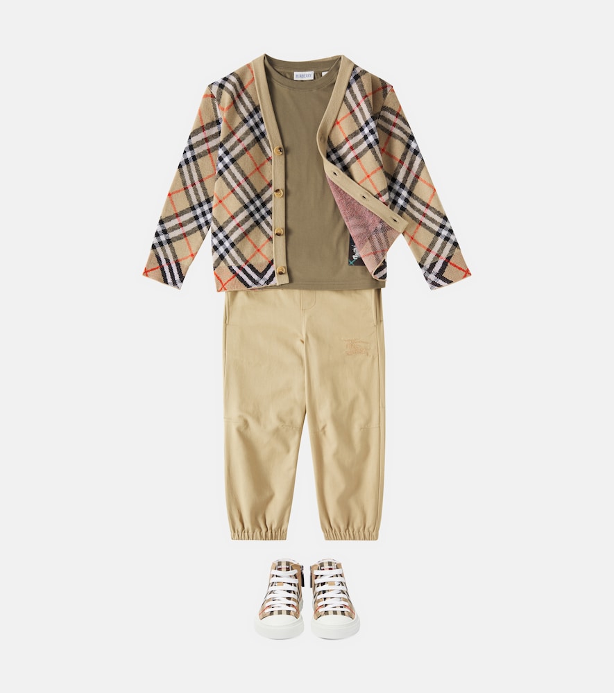 Burberry Check wool cardigan