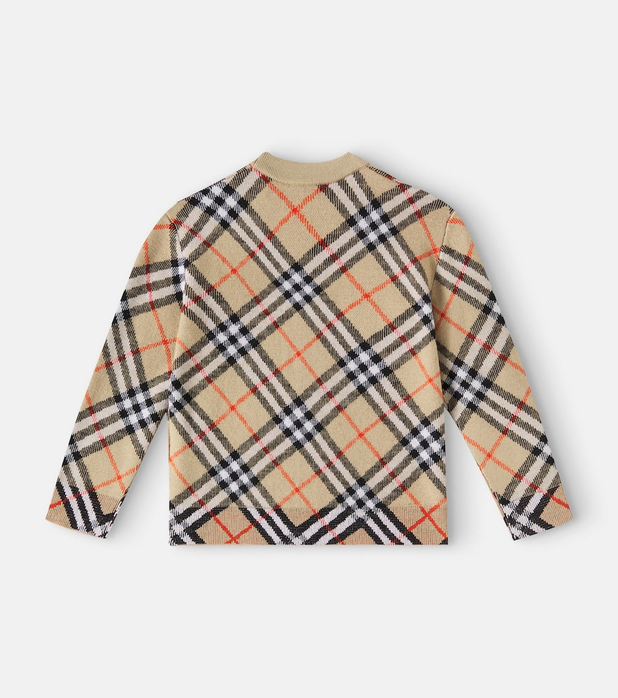 Burberry Check wool cardigan