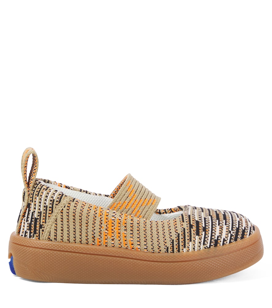 Burberry Check knitted Mary Jane flats