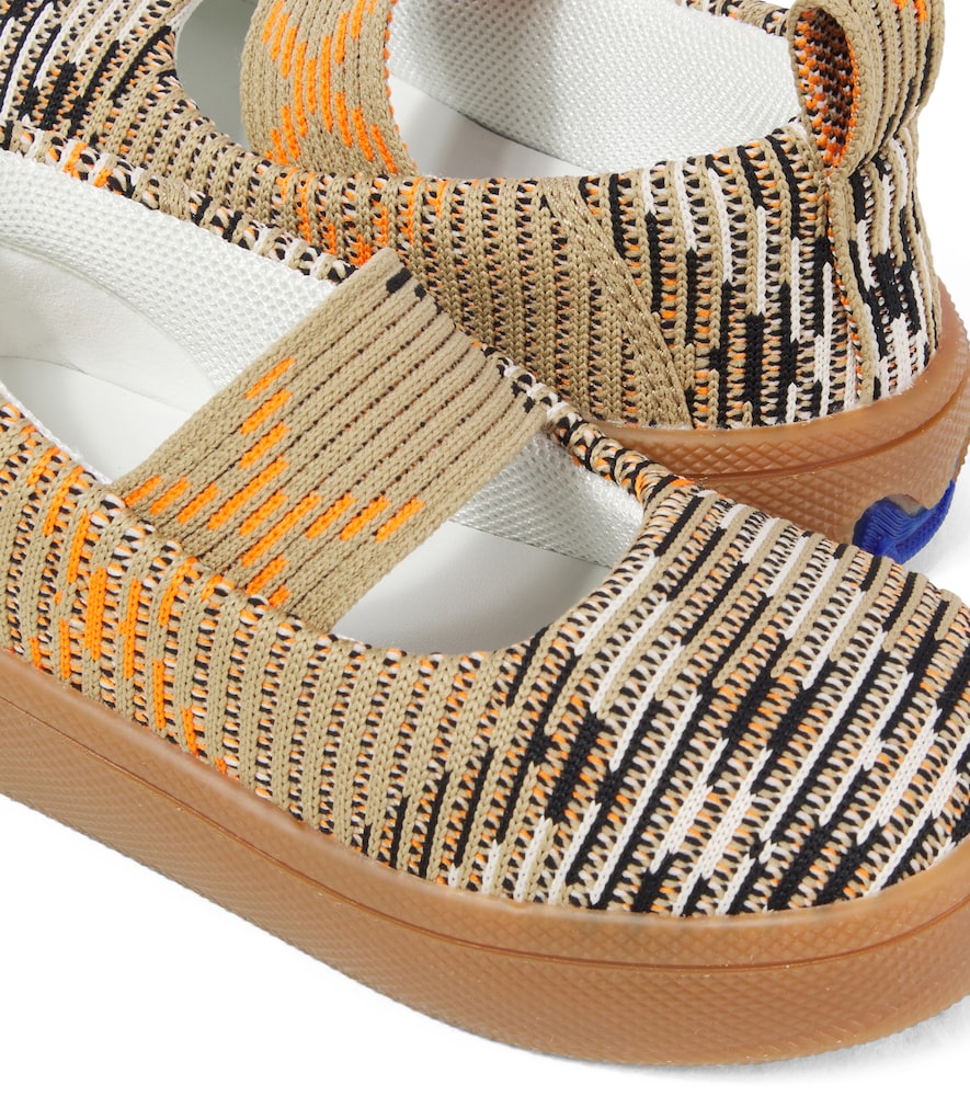 Burberry Check knitted Mary Jane flats