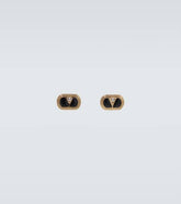 VGold embellished earrings