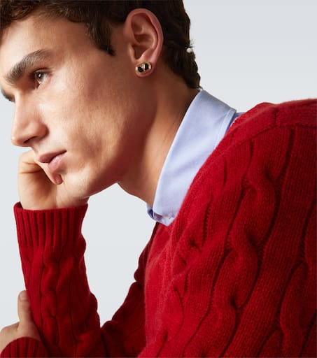 VGold embellished earrings