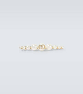Faux pearl-embellished tie pin