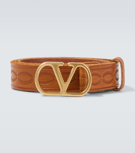 VLogo Signature leather belt