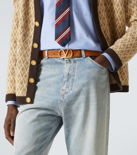 VLogo Signature leather belt
