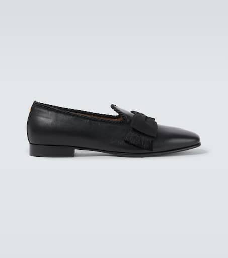 Bowow bow-detail leather loafers