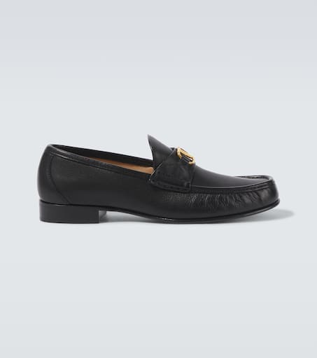 VLogo Signature leather loafers