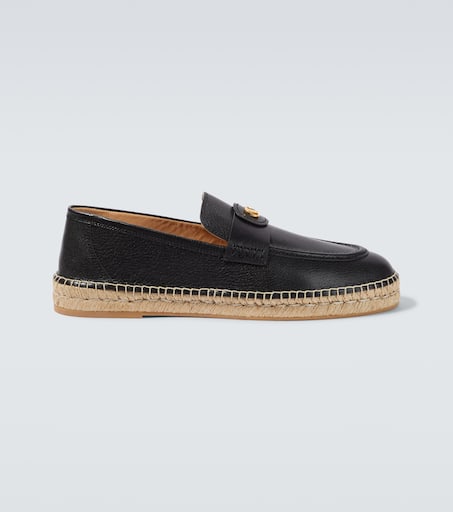 VLogo leather espadrilles