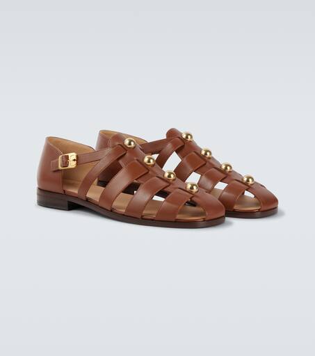 Studded leather fisherman sandals