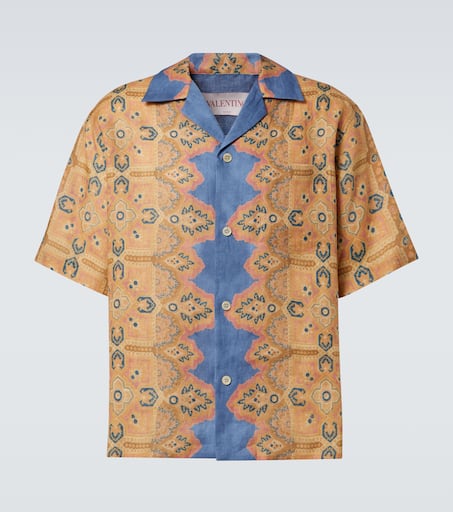 Printed linen shirt