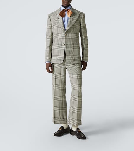 Houndstooth virgin wool blazer
