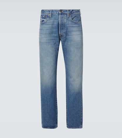 Faded straight jeans