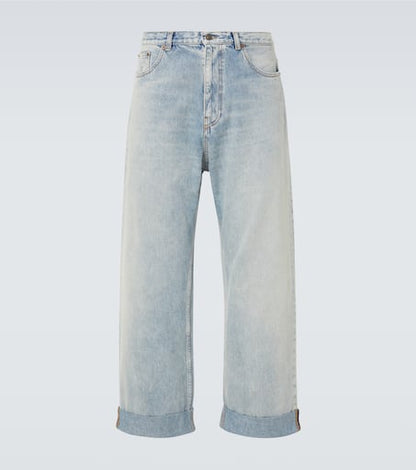 High-rise straight jeans