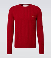 VLogo cable-knit cashmere sweater