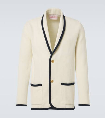 Wool and cotton cardigan