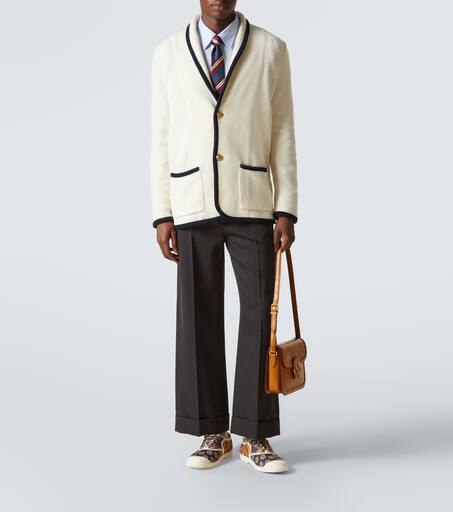 Wool and cotton cardigan