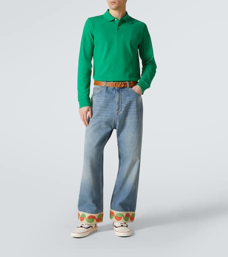 Cotton polo sweater