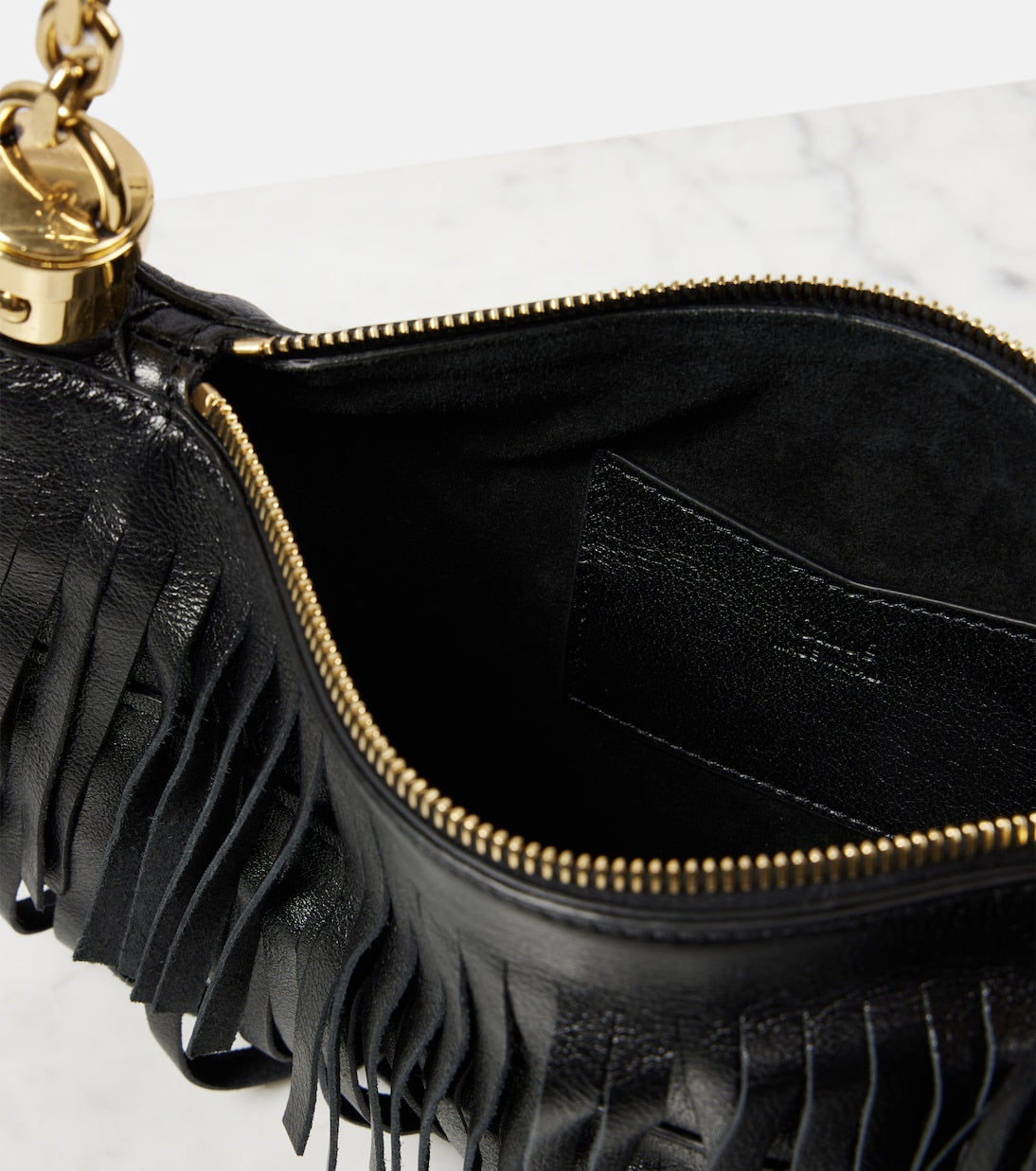 Chloé Foulard fringed leather shoulder bag