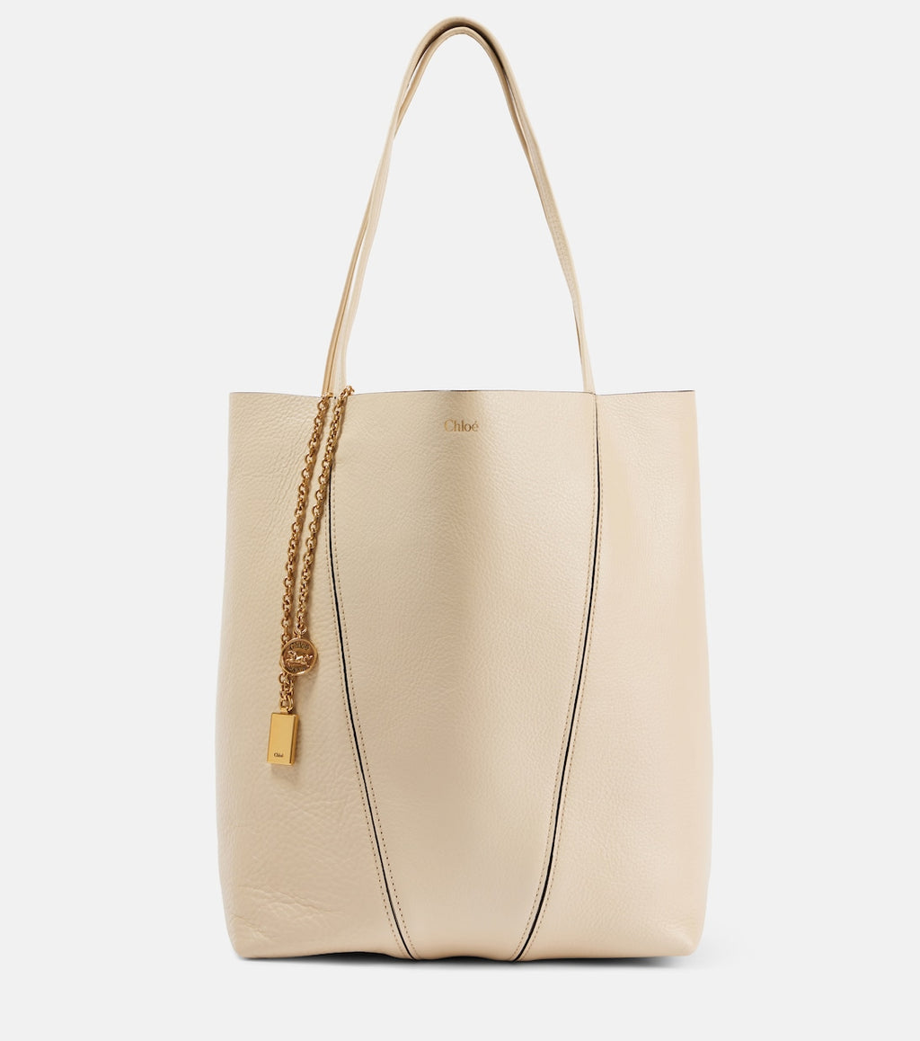 Chloé Spin large leather tote bag