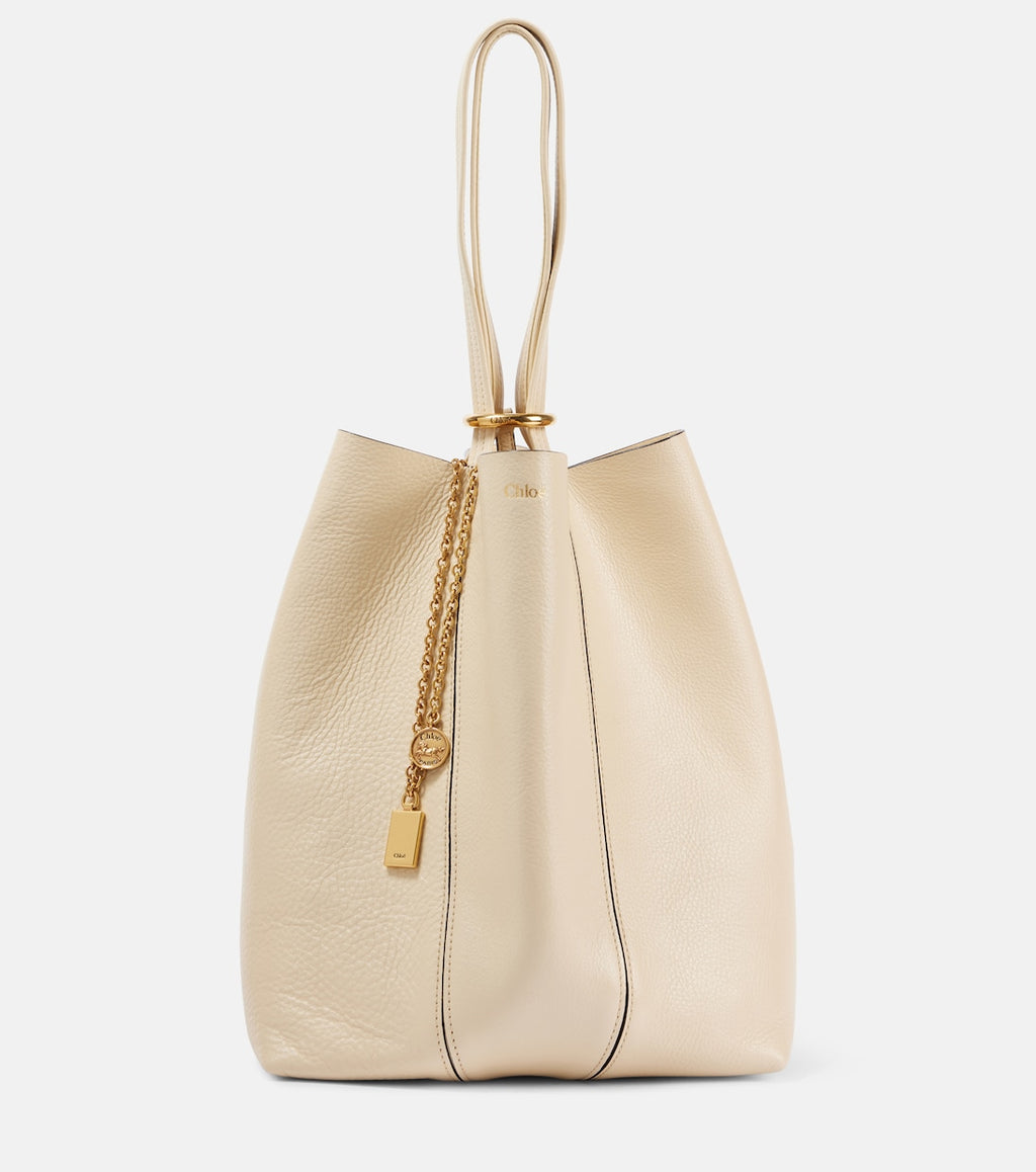 Chloé Spin large leather tote bag