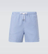 Amalfi logo striped swim trunks