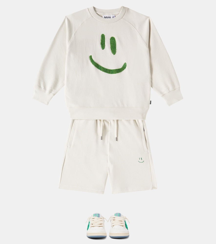 Ballstar embroidered leather sneakers