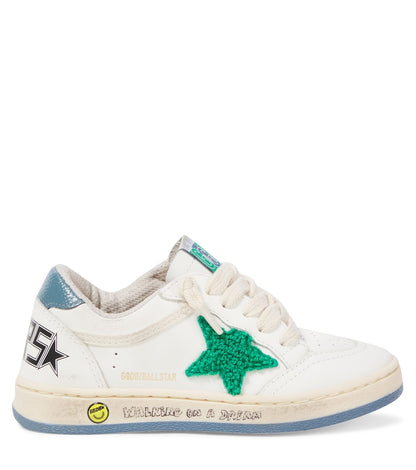 Ballstar embroidered leather sneakers