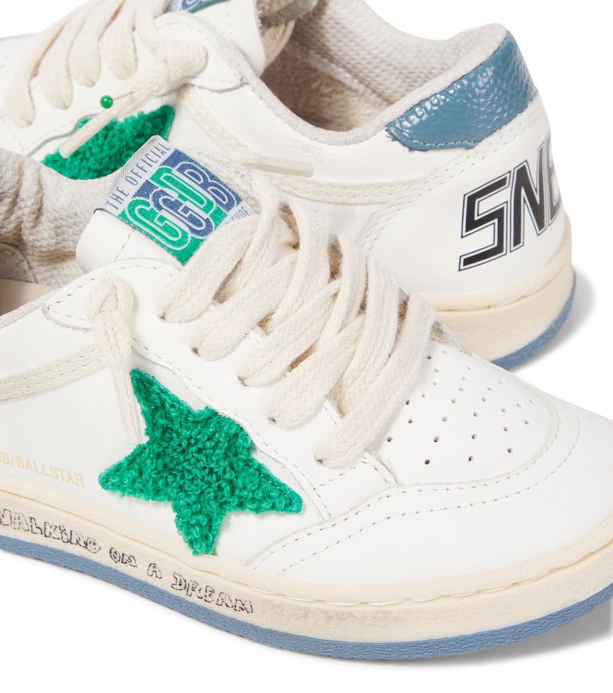 Ballstar embroidered leather sneakers