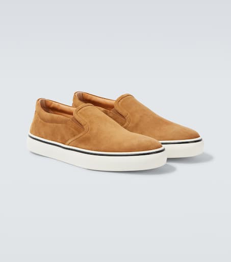 Suede slip-on sneakers