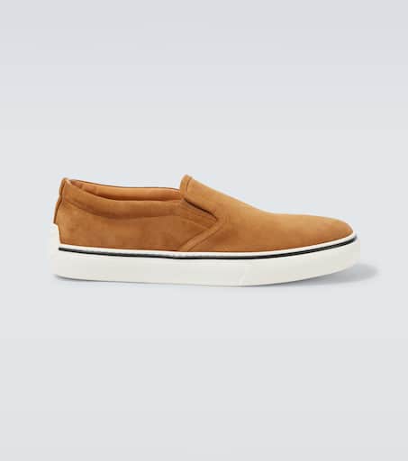 Suede slip-on sneakers