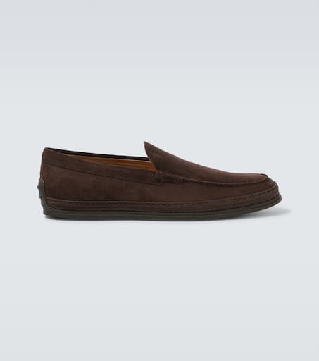 Suede slip-on shoes