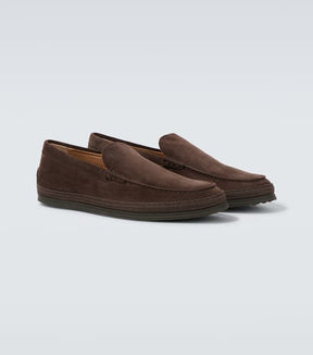 Suede slip-on shoes