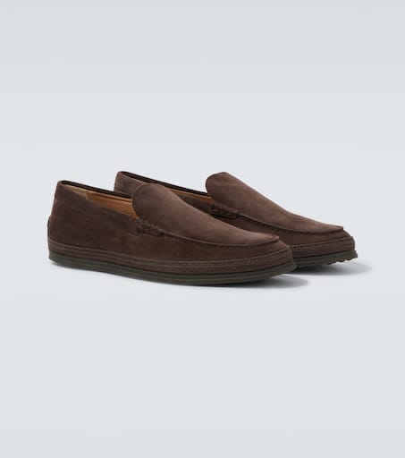 Suede slip-on shoes