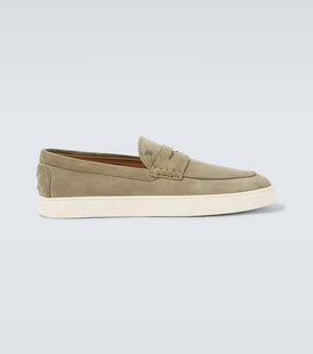 Suede penny loafers