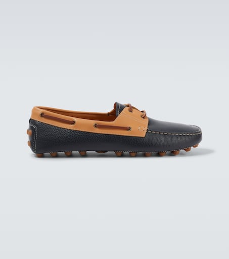 Gommino Bubble leather boat shoes