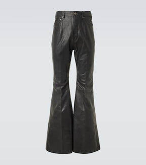 Bolan leather flared pants