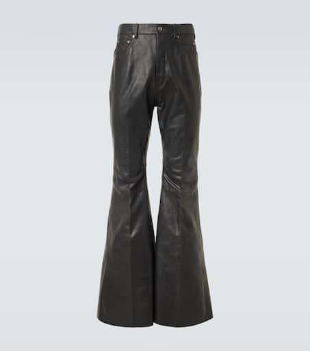 Bolan leather flared pants