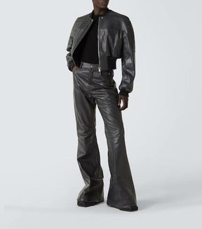 Bolan leather flared pants