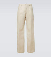 Geth linen twill wide-leg pants