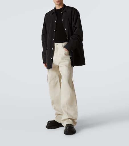 Geth linen twill wide-leg pants