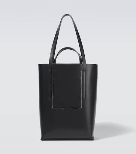 Medium leather tote bag