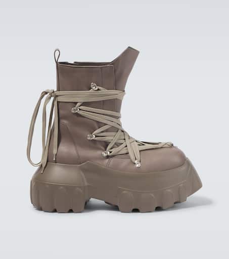 Megalaced Mega Tractor leather combat boots