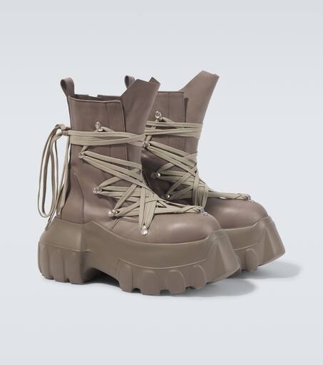 Megalaced Mega Tractor leather combat boots
