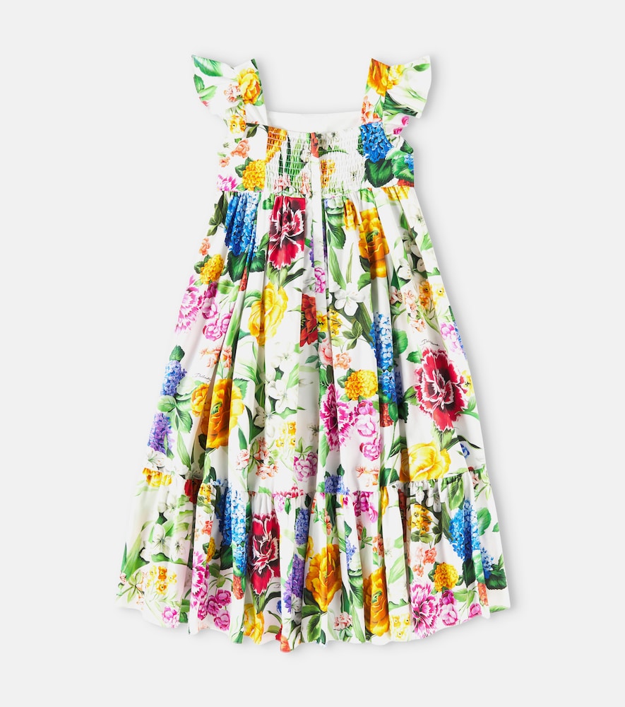 Floral cotton poplin dress