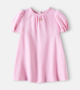 Gathered wool dress